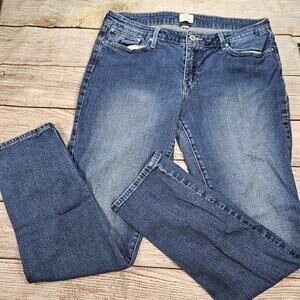 Levi's Jeans Size 14/32 Womens Demi Curve Mid Rise Slim Stretch Blue Denim